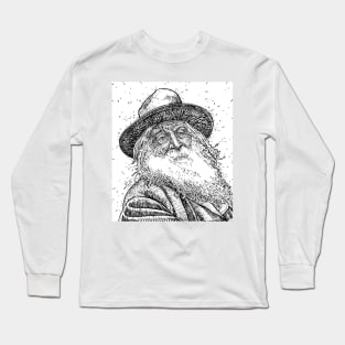 WALT WHITMAN ink portrait Long Sleeve T-Shirt